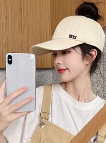 Mũ lưỡi trai nửa lưới, che nắng, thoáng khí, thời trang, đa năng, phù hợp với kiểu tóc đuôi ngựa. - Nhiều màu - Xem 5