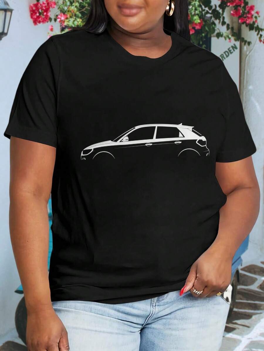 Audi A Sportback (GB) Silhouette Oversize Women T-Shirt - Ladies Large 2020 Model