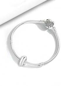 1件925纯银婴儿推车爪印蓝牙耳机吊坠，适合DIY手链，女士饰品