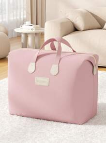 1PC Lotus Root Powder Color Selected Fabric, Large Capacity Seasonal Bedding Storage Bag, Back To School Luggage Storage Bag, Toy Packaging Bag Suitable For Home Clothing Storage And Organization, Mobile Packaging, Luggage Folding Storage Bag, High-Quality Storage Bag, Toy Storage Bag