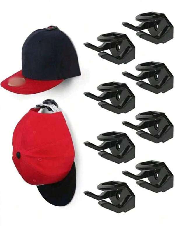 10pcs Adhesive Hat Hooks For Wall, Minimalist Hat Rack Design, No Drilling, Strong Hold Hat Hangers