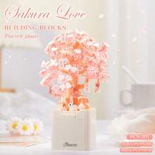 1pc New Arrival High Difficulty Multi-Granule Simulated Assemble Building Block Flower Bouquet, Carnation, Daisy, Jasmine Decorative Ornament, Home Decor, Birthday Gift, ABS Material, Handmade Fancy Building Block Ornament, Ideal For Valentine's Day, Mother's Day, Christmas, Halloween, Birthday