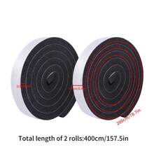 2 Rolls 1.5cm*2m Window Sealing Strips, Door Soundproof Anti-Dust Windproof Foam Gasket For Steel Windows, Self-Adhesive