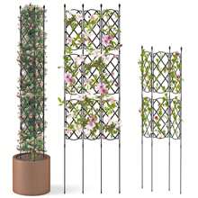 Lifezeal 1/2 PCS 58" X 73" Garden Trellis For Climbing Plants Rustproof Metal Plant Support Frame