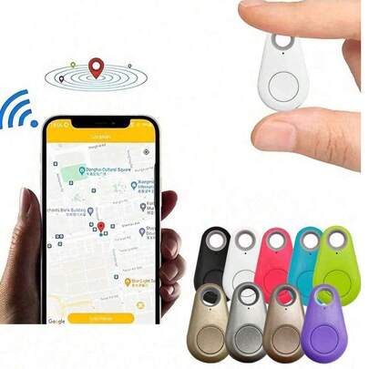 迷你GPS追踪器，时尚智能宠物防丢报警无线包/钥匙查找器定位器，带自拍快门控制，适用于钱包、背包、钥匙、汽车，可定位丢失物品、追踪宠物，防丢设备，万圣节礼物，不含电池