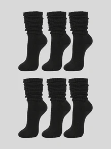 3/4/6/8 Pairs Women's Multifunctional Comfortable Black, White, Gray Faux Leather Socks, Foldable, Size: (36~39) (39~42) - Multicolor - View 12