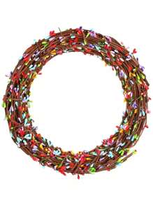 Juego de 50/20 piezas Tallos artificiales de flores de bayas de colores de Pascua, Flores de bayas artificiales para decorar coronas de Pascua, Decoración de flores de bayas de primavera para manualidades de Pascua, Tallo de flores de bayas para hacer coronas florales