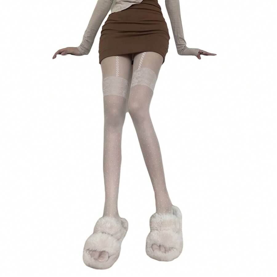 Women Tights - 白色 - 查看 1