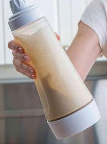 2 件装易倾倒煎饼面糊分配器，带搅拌球 - 适用于纸杯蛋糕、松饼和煎饼 - 带测量标记的厨房小工具 - 手摇面糊搅拌瓶 - 面糊分配器 - 奶油搅拌分配罐 - 無色 - 查看 4