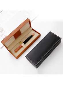 高品质钢笔盒精致 PU 材质笔盒创意商务礼品纪念品笔盒学校办公用品新品 - 彩色 - 查看 1