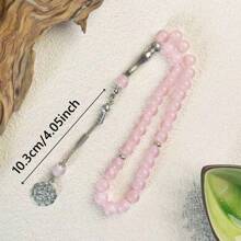1pc 33pcs Light Yellow Natural Gradient Jade Bracelet, Elegant & Cute For Women Daily Wear