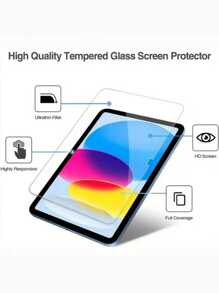 1 Pack 9H Hardness Tempered Glass Screen Protector, Smooth Surface, Compatible With Face ID And Apple Pencil For IPad 9th/8th/7th 10.2 Inch
