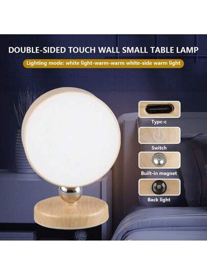 Rechargeable Double Verlichting LED Wand Sconce 360° Rotatable, Dimmable USB Port Magnetic Mount Reading Home Battery Operated, Night Light, Ho hold Lighting view 3