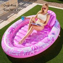 Sloosh-L/XL Inflatable Tanning Pool Lounge Float With Cup Holder, 70"X46"/85″ X 57″ More Large Sun Tan Tub Adult Pool Floats Raft