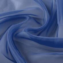 Set Of Two (2) Sheer Window Curtains Panels With Rod Pocket Drape Set Multiple Lengths (63", 84", 95", 108", 120" L) Solid Colors - Navy Blue - View 4