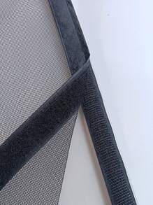 新款菱形网格边黑色蚊帐 家用自粘防蝇网 隐形纱门蚊帐 简易安装 升级材质防蚊网 - 黑色 - 查看 8