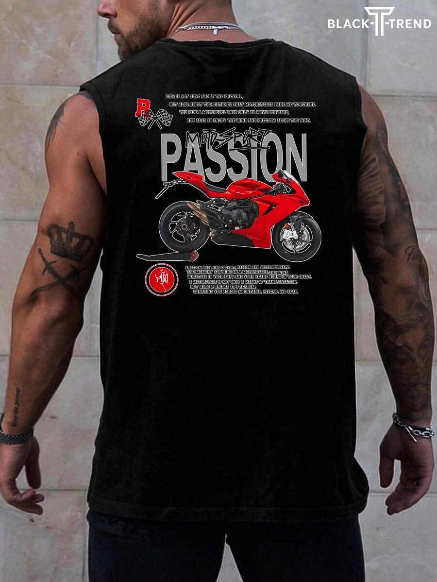 Men's Fashion Pattern Printed Plus Size Top Suitable For Husbands To Go Out, Paired With Casual Pants, Suitable For Travel/Vacation/Outdoors - Black - View 1