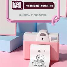 Instant Print Camera met rollen thermisch printerpapier, digitale camera met 8GB SD-kaart, kerst- en verjaardagscadeaus voor het maken van foto's en afdrukken