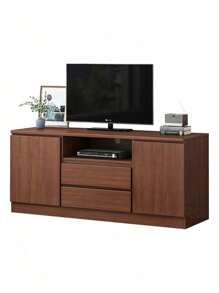 Modern 55 Inch Wooden TV Stand 120cm - 棕色 - 查看 1