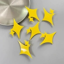 2pcs Y2K Style Cute Geometric Star Shape Plastic Duck-Bill Hair Clips, Suitable For Side And Bangs, High Aesthetic Travel Hair Accessory, Fit For Age 14+ Years, Plastic Material
