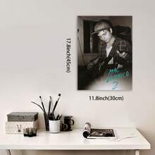 Framed 1pc   Canvas Poster - Vintage 2 Album Cover Art - Music-Themed Wall Decor For Bedroom, Living Room, Hallway - Ideal Gift And Room Decoration, Educational Chart