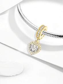 1件925纯银时尚爪印心形蜥蜴旅行日记吊坠，适合女士手链、手镯DIY首饰制作和日常穿搭搭配 - 串珠 - 查看 6