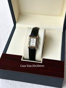 Pablo Raez 1 件 18K 金手表复古女士手表不锈钢 IPG 镀金矩形方形表壳优雅顶级全新设计正装石英复古手表