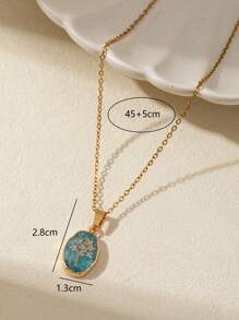 1 Lucky Stone Necklace For 12 Constellations Aries Amethyst Star/Taurus Lapis Lazuli Snake/Gemini Aquamarine Hand/Cancer Rose Quartz Eye/Leo Green Strawberry Leaves/Virgo Rose Quartz Chrysanthemum Tree Of Life Accessories Shiny Pendant Necklace Valentine's Day Gift Dating Annual Meeting Party Decoration Long Necklace Deep V Sweater Chain Birthday Gift Bohemian Style,Mom,Mother,Mother's Day,Gift - Colorful - View 14