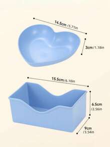 5pcs Heart-Shaped Plastic Snack Plates, Reusable & Stackable Plates For Candy, Fruits, Snacks, Nuts, Suitable For Home, Kitchen, Gathering, Picnic, Afternoon Tea Back To School