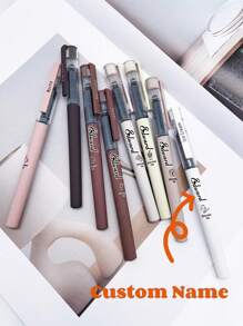 3pcs 6pcs Personalized Name Your Exclusive Imprint Create A Unique Writing Tool To Show Your Personalized. Direct Liquid Ink, Smooth Writing; Needle Pen Tip, Precise And Delicate; Quick-Drying Technology To Avoid Smudging; Large Ink Capacity, Long-Lasting And . Artistic Style And Fresh, Simple And Fashionable, Highly Attractive Design. Students Can Practice Questions And Office Workers Can Record