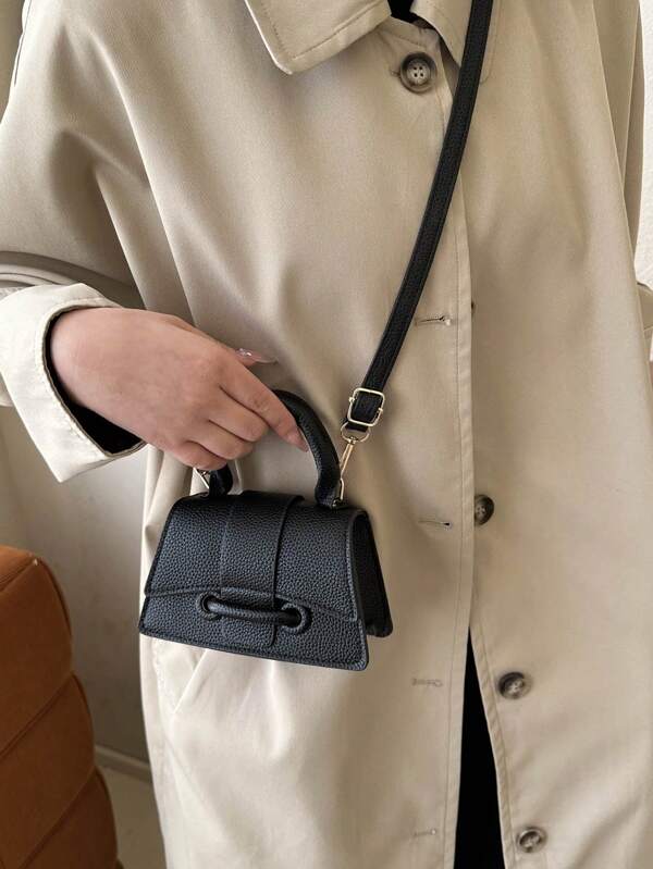 Bolsa Feminina 2025 Nova Textura Versátil Popular Bolsa Transversal, Bolsa Quadrada Pequena Fashion Cor Sólida Retrô, Bolsa de Ombro Quadrada, Totalmente Equipada com Bolsa Transversal