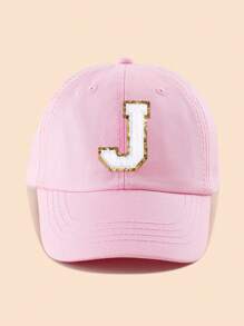 1pc Pink Letter Patch Baseball Cap, 8-16 Years Old Girls Snapback Hat, Suitable For Spring, Summer, Autumn, Winter, Party Decoration Headwear - Pink - View 36