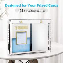 1pc Horizontal Booklet Card Holder, Anti-UV Magnetic Card Holder, Card Photo Frame, High Transparency, Acrylic Board, Size: 146x110x13mm