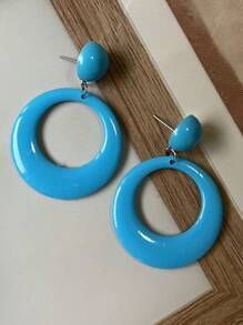 1 par de pendientes multicolor y pendientes versátiles de estilo retro europeo para fiestas de vacaciones
