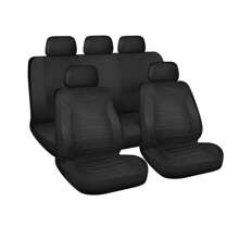 5 Full-Seat Car Seat Cover Universal Style 2 Front Seats 1 Backrest 1 Back Cushion 5 Head Caps Multiple Colors Optional Thin Polyester Fabric 2 Mm Sponge