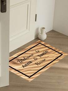 1 pièce Paillasson personnalisable avec lettre/nom imprimé, tapis de sol polyvalent et antidérapant à la mode pour salon/chambre à coucher