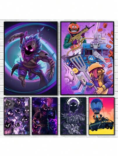 1PC Fortnites Game Poster Ideal Gift Canvas Painting Posters And Print Wall Decor Room Decoration Wall Art Pictures Aesthetic For Living Home Bedroom Decor No Frame