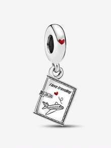 1件925纯银时尚爪印心形蜥蜴旅行日记吊坠，适合女士手链、手镯DIY首饰制作和日常穿搭搭配 - 串珠 - 查看 17