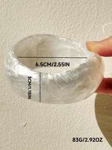 1 件扎染闪亮几何树脂手链，夏季海滩度假杂志拍摄配件 - 彩色 - 查看 4