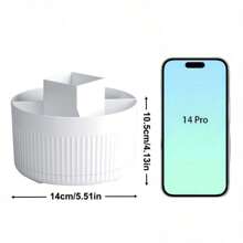 1pc Desktop Rotating Cosmetic Brush Holder, For Storage Of Eye Shadow, Lipstick And Brushes, Easy To Access Small Tools, Knives, Eyebrow Pencils, Razors, Office Stationery, Etc. It Is A Multifunctional Rotating Holder For Household Use And Organizing Cosmetics, Great As An Accessory Or Fun Gift.,For Holiday Beach, Bathroom Collection, Bedroom Collection, Large Capacity