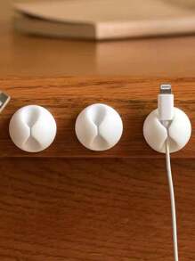 1/10pcs Round Cable Organizer Data Cable Storage And Organization Desktop Organization Practical Simple Home Decoration Can Hang Keychain And Other Small Objects