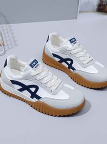 1 para damskich niskich białych trampek, wersja koreańska, gruba podeszwa, codzienne sportowe buty sportowe dla studentów, wiosna 2025