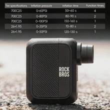 Bicycle Tiny Electric Air PumpLightweight 100Psi MTB Road Bike Air PumpPortable AV/FV Inflator Pump For EmergencyOutdoor Cycling Bicycle Accessories - Black - View 6