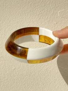 1 件扎染闪亮几何树脂手链，夏季海滩度假杂志拍摄配件 - 彩色 - 查看 9