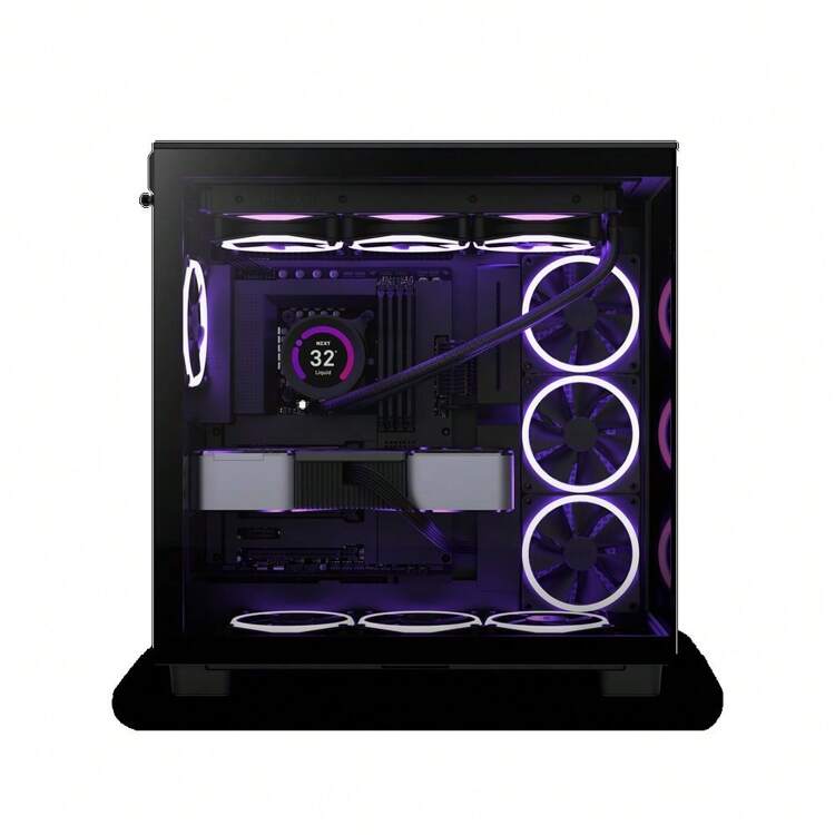 NZXT H9 Flow - All Black - CM-H91FB-01 - Dual-Chamber Mid-Tower Airflow Case - 1 - 查看 4
