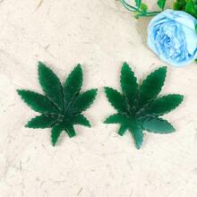 天然绿色东陵石石英水晶叶雕像石工艺品手工雕刻绿石枫叶疗愈灵气家居装饰礼品