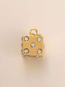 1 件铜镶嵌锆石电镀多元素吊坠，爱牛仔帽瓢虫鹰星座月亮元素吊坠，适合 DIY 珠宝制作