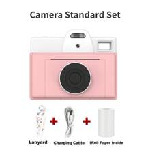 Instant Print Camera met rollen thermisch printerpapier, digitale camera met 8GB SD-kaart, kerst- en verjaardagscadeaus voor het maken van foto's en afdrukken