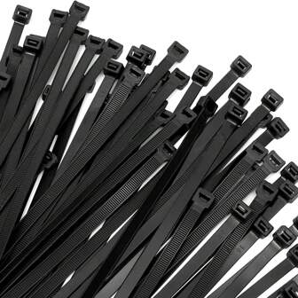 100PCS Heavy-Duty High-Grade Nylon Plastic Cable Ties, Tensile, Data Cable, Wire Ties, Suitable For Indoor And Outdoor Use