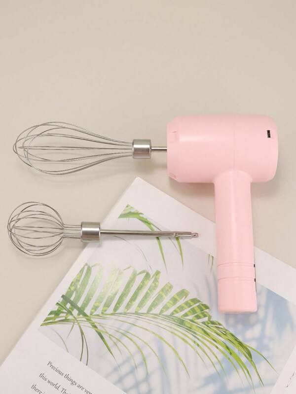 AOYI 1pc 800mAh Rechargeable Handheld Electric Mixer, Dual Beater Mode, Home Use Egg Whisk, Cake Batter Mixer, Cream Whipper, Comes With Charging Cable